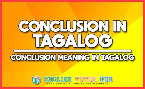 Conclusion sa tagalog